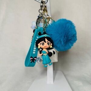 Disney Jasmin Princess Backpack Charm with Pom Pom